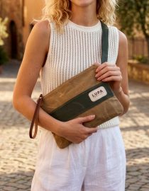 Q Clutch Kahve x Yeşil