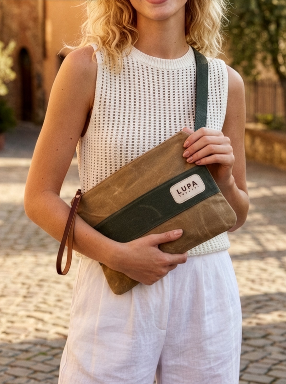 Q Clutch Kahve x Yeşil